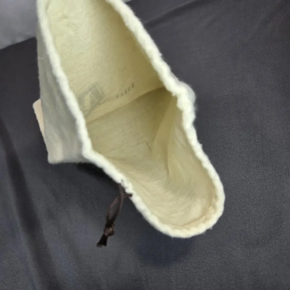 Bruno Magli Uomo Shoe Dust Bag Cream Soft Flannel Drawstring Pouch 14x8